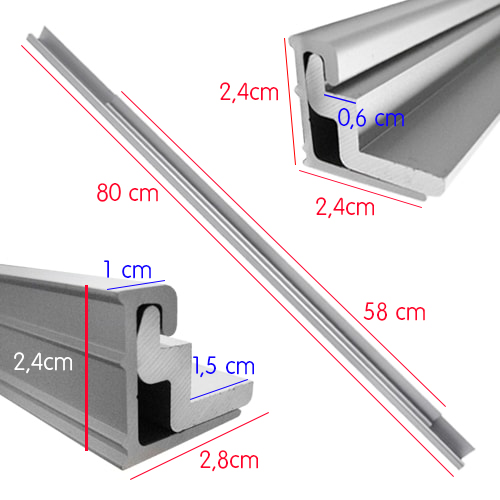 Rail de table ALUMINIUM  le jeu