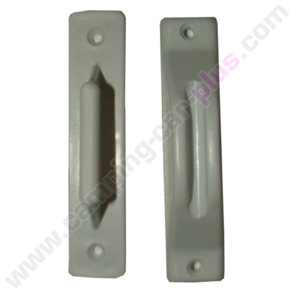 Lot De 3 Serrures Magnétiques Pour Camping-car / Caravane - Bloc-porte Avec Vis, Fixation Silencieuse, Nylon Blanc