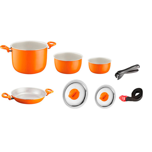 Popote Mandarina Aluminium 7+1 pices 