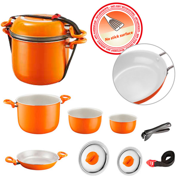 Popote Mandarina Aluminium 7+1 pices 