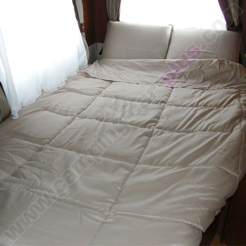 Lit tout fait coup  droite 130x190 uni beige