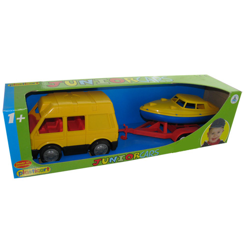 jouet junior cars fourgon avec son bateau 41cm