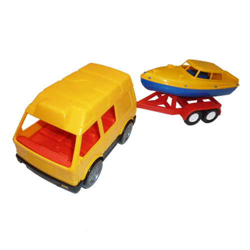 jouet junior cars fourgon avec son bateau 41cm