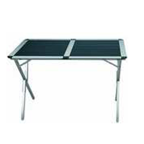 Table de camping alu 140x80cm noire avec sac