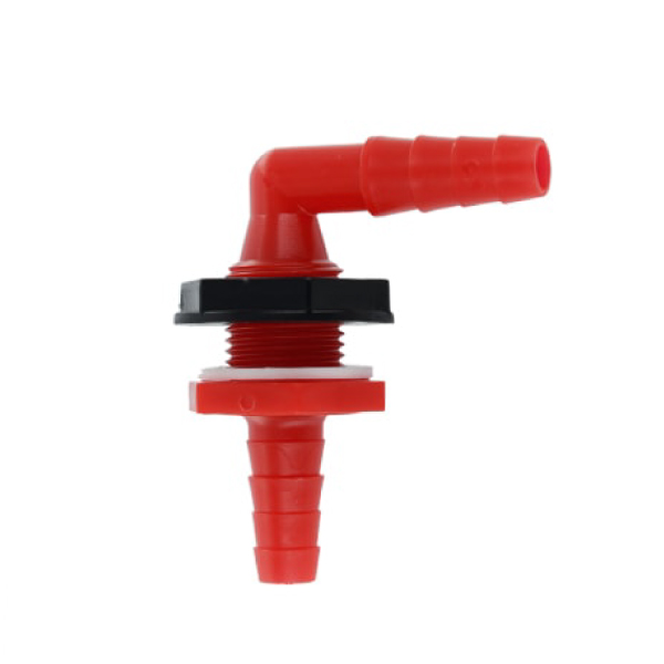 Raccord coud passage de paroi diam 10 et 12 mm