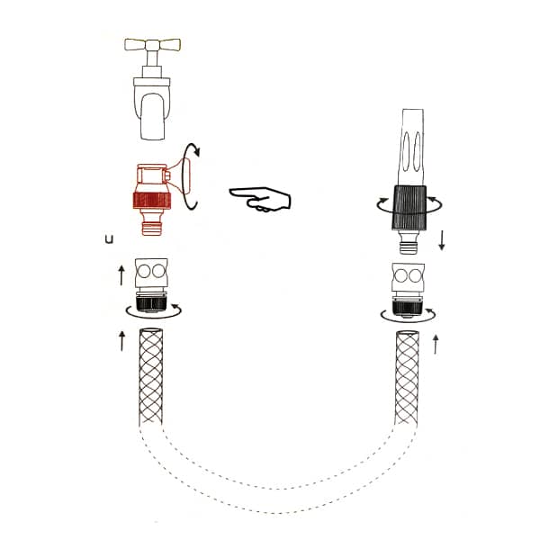 Raccord universel eau 6,3  13,6 mm