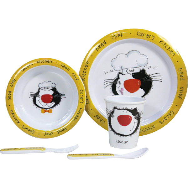 Lot de Vaisselle MELAMINE pour Enfants OSCAR S