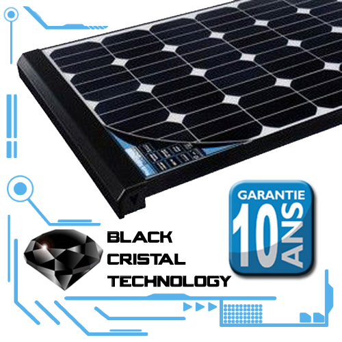 Kit COMPLET Panneau Solaire Black Cristal 120W