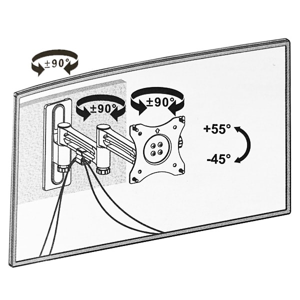 Support TV VESA 75/100 3 articulations ANTARION