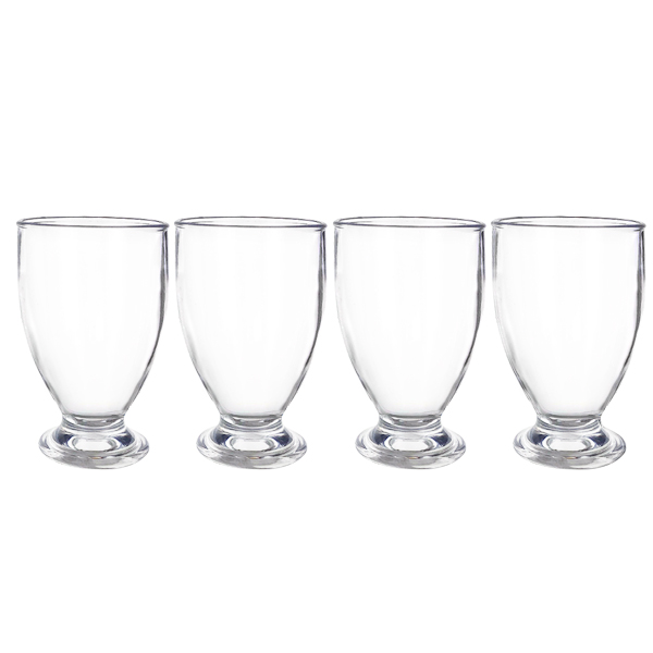 Lot de 4 verres acryliques 17cl 