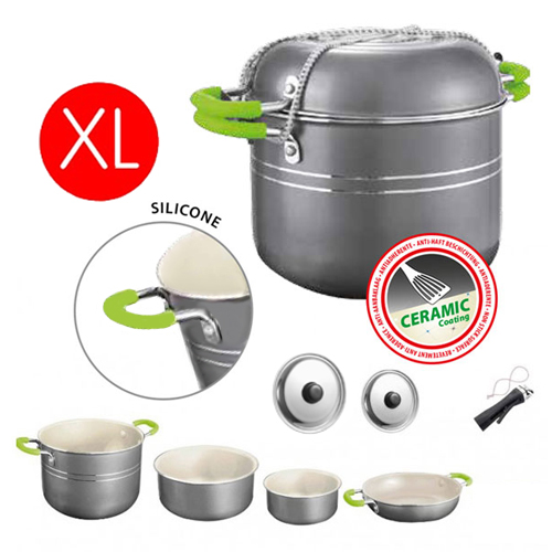 Popote XL Keral Aluminium 7 + 1 pices CERAMIC
