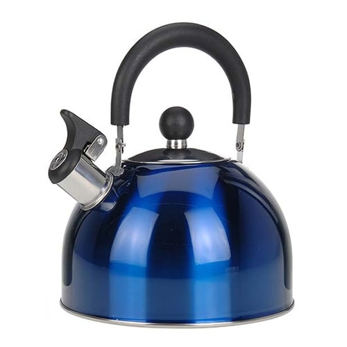 Bouilloire inox  sifflet 2,5 L Bleu