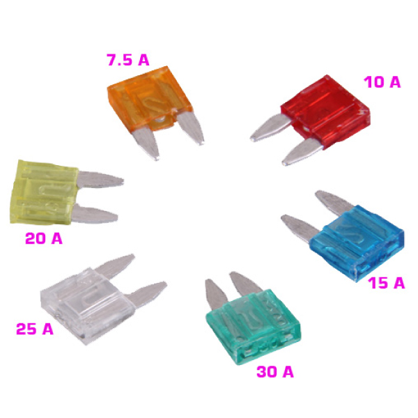 Lot de 6 mini fusibles