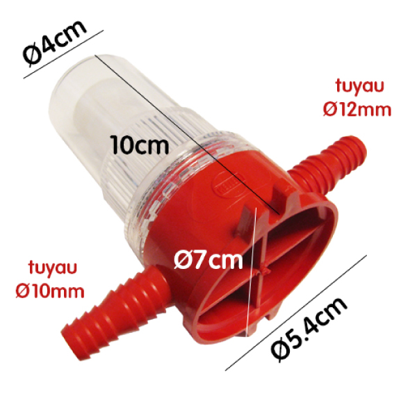Filtre tuyau d'eau