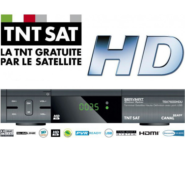 Demodulateur HD Satellite Servimat TSV7600HDU