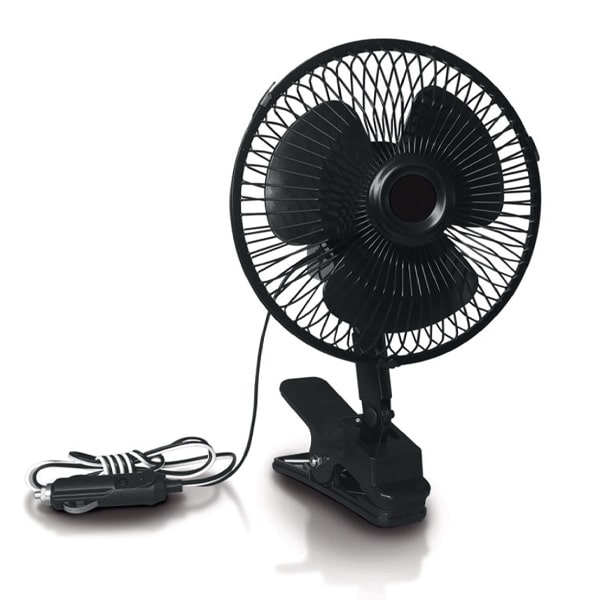 Ventilateur 12V oscillant allume cigare Cabine - Camping-car Fourgon