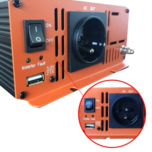 Convertisseur 12V 1000W Quasi Sinus VECHLINE