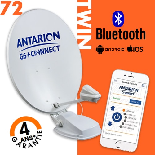 Antenne satellite automatique Antarion G6+ Connect Twin 2 ttes 72cm