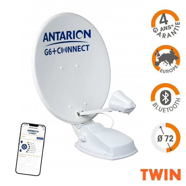 Antenne satellite automatique Antarion G6+ Connect Twin 2 ttes 72cm