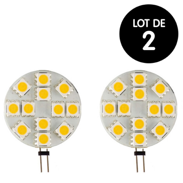 Lot 2 Ampoules LED G4 240 Lumens  1.9W 30mm
