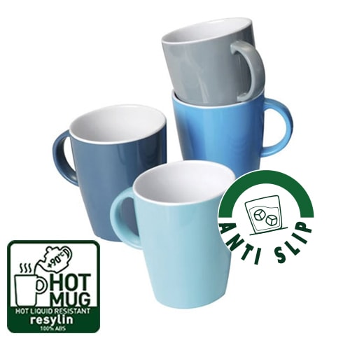 Lot de 4 HOT Mugs Mlamine antidrapants
