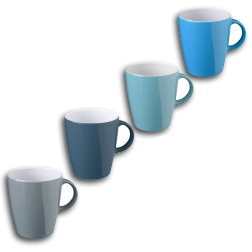 Lot de 4 HOT Mugs Mlamine antidrapants