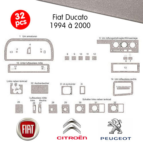 Console de tableau de bord Froli pour Fiat Ducato 1994 - 03/2002 -  Accessoires de camping Berger Camping
