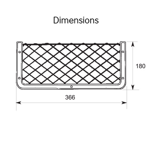 Lot de 4 filets à bagages 36 x 18 cm, filet de rangement pour voiture avec  crochets et vis, filet de coffre universel pour camping-car, bateau,  maison, SUV.