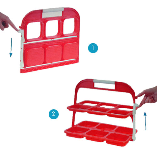 Panier porte bouteilles pliant