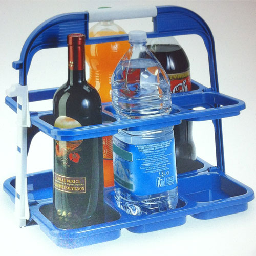 Panier porte bouteilles pliant