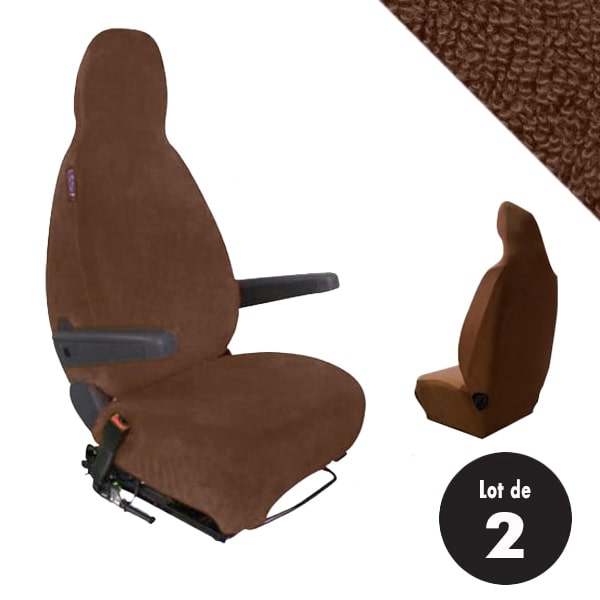 Housses siges camping car marron Le Sellier