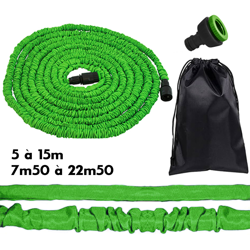 Tuyau d'arrosage extensible 5-15m / 7-22m50 Magic Hose HABA