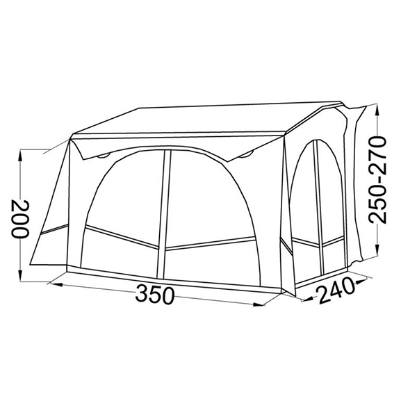 Auvent latéral Reimo CASA GRANDE 3m50