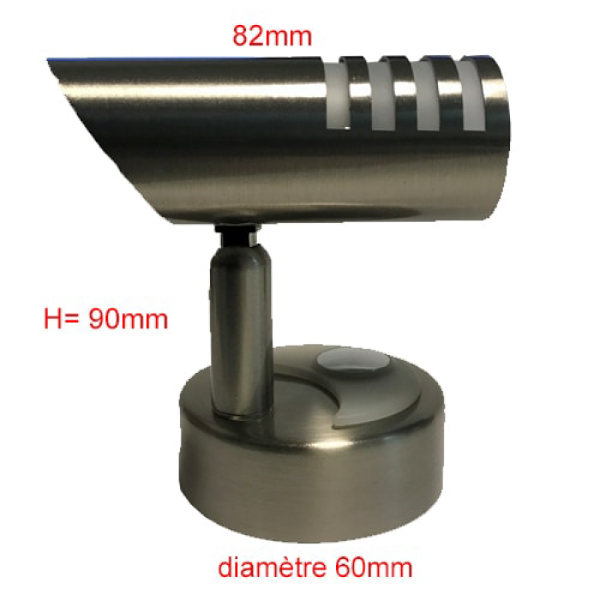 Spot LED 12V 30mm orientable avec interrupteur tactile