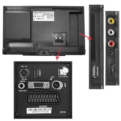 Tlvision LED T2 S2 DVD 55cm compatible Satellite