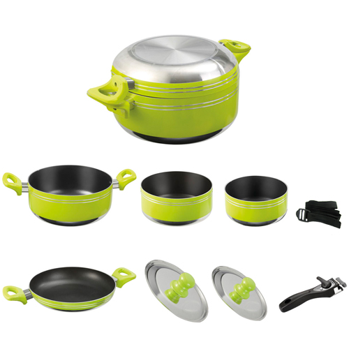 Popote XL Juniper Aluminium 7 + 1 pices