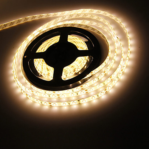 Ruban LED Flexible 5 M 300 LEDs - Blanc Chaud, Autocollant, Pour Décoration Intérieure, Cuisine, Chambre, Fêtes
