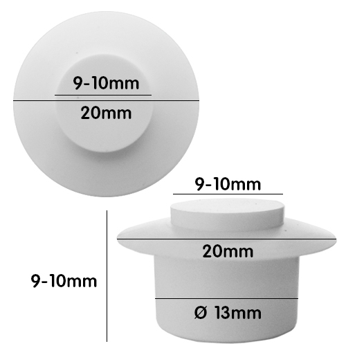 Bouton de pare choc 13mm  Gris fonc