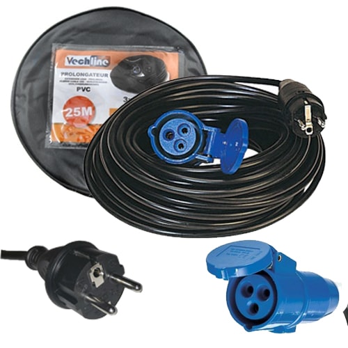 Adaptateur Schuko femelle / prise Camping P17 mâle