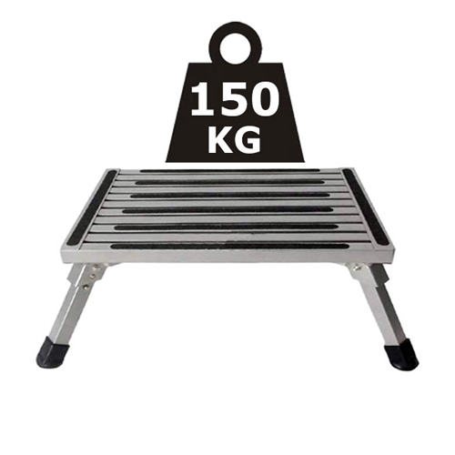 CHHMAELOVE Marchepied Step Tiroir Manuel，Marche Pied Pliable Alu Marchepied  Caravane avec Surface AntidéRapante LéGer Capacité Max 200kg, Parfait pour  EntréE Caravane Camping Car,Silver : : Auto et Moto