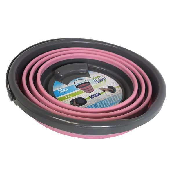 Seau rtractable 10L en silicone avec bec verseur