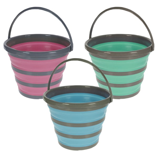 Seau rtractable 10L en silicone avec bec verseur