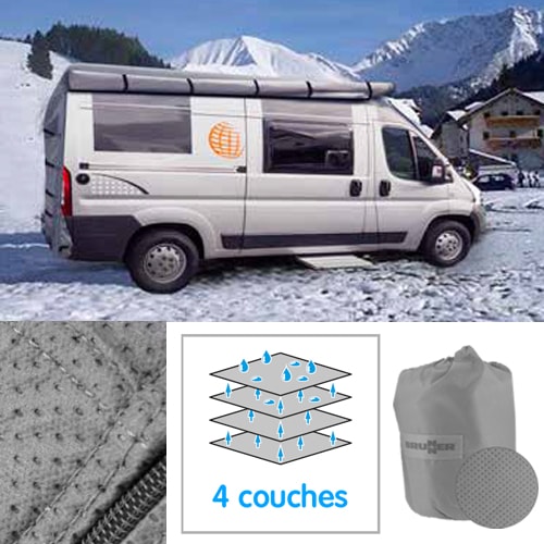 Bache Auto Custo Housse de protection auto Exterieur XL: 533x178x119  Camping-car Accessoire Confort