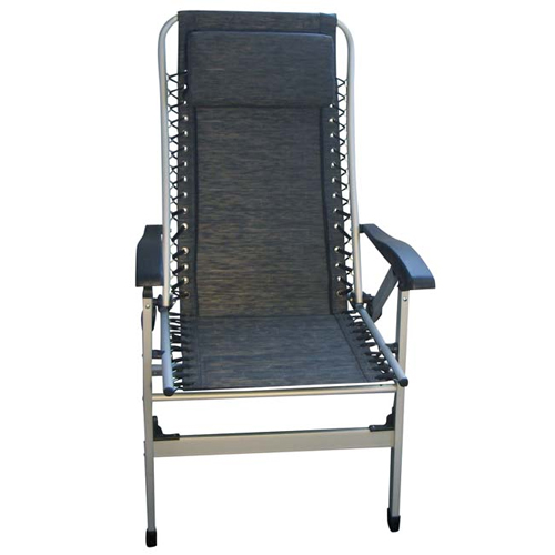 Fauteuil aluminium Flex noir Midland