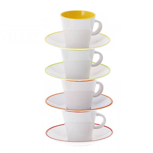 Lot de 4 tasses expresso Arc en ciel GIMEX