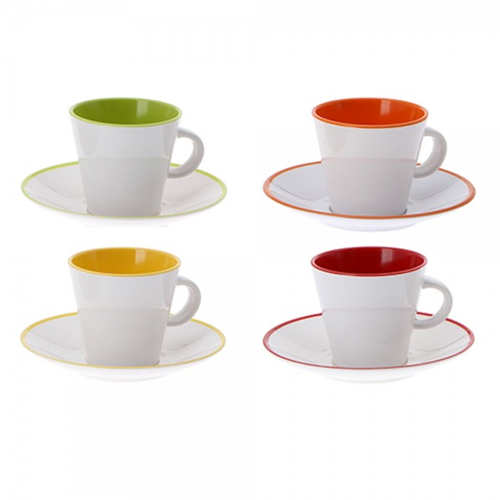 Lot de 4 tasses expresso Arc en ciel GIMEX