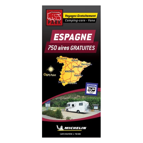 Carte ESPAGNE Aires de CC et parkings gratuits