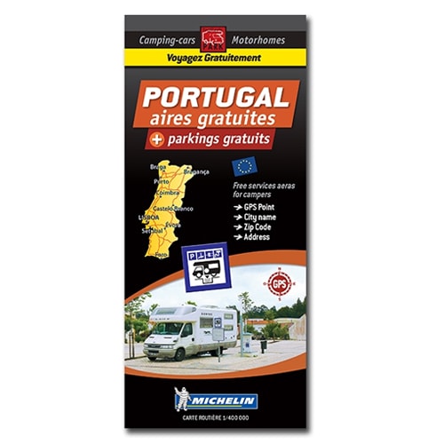 Carte PORTUGAL Aires de CC et parkings gratuits