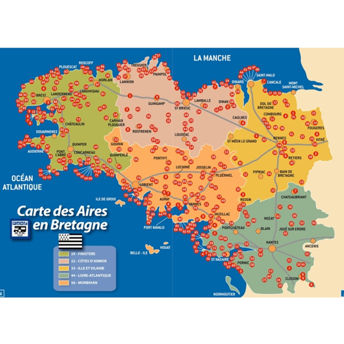 Guide BRETAGNE des Aires et Campings + parking gratuits