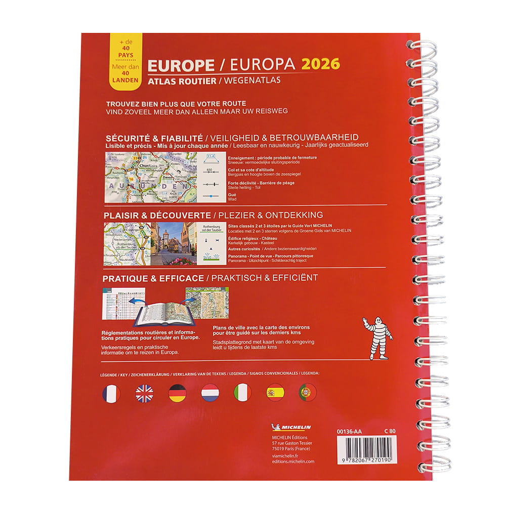 Atlas routier Michelin Europe 2026